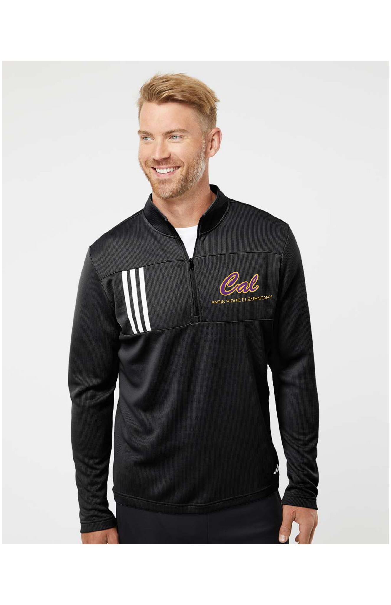 Adidas Men's 3 Stripe 1/4 Zip