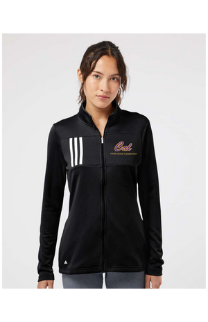 Adidas Women's 3 Stripe Full Zip
