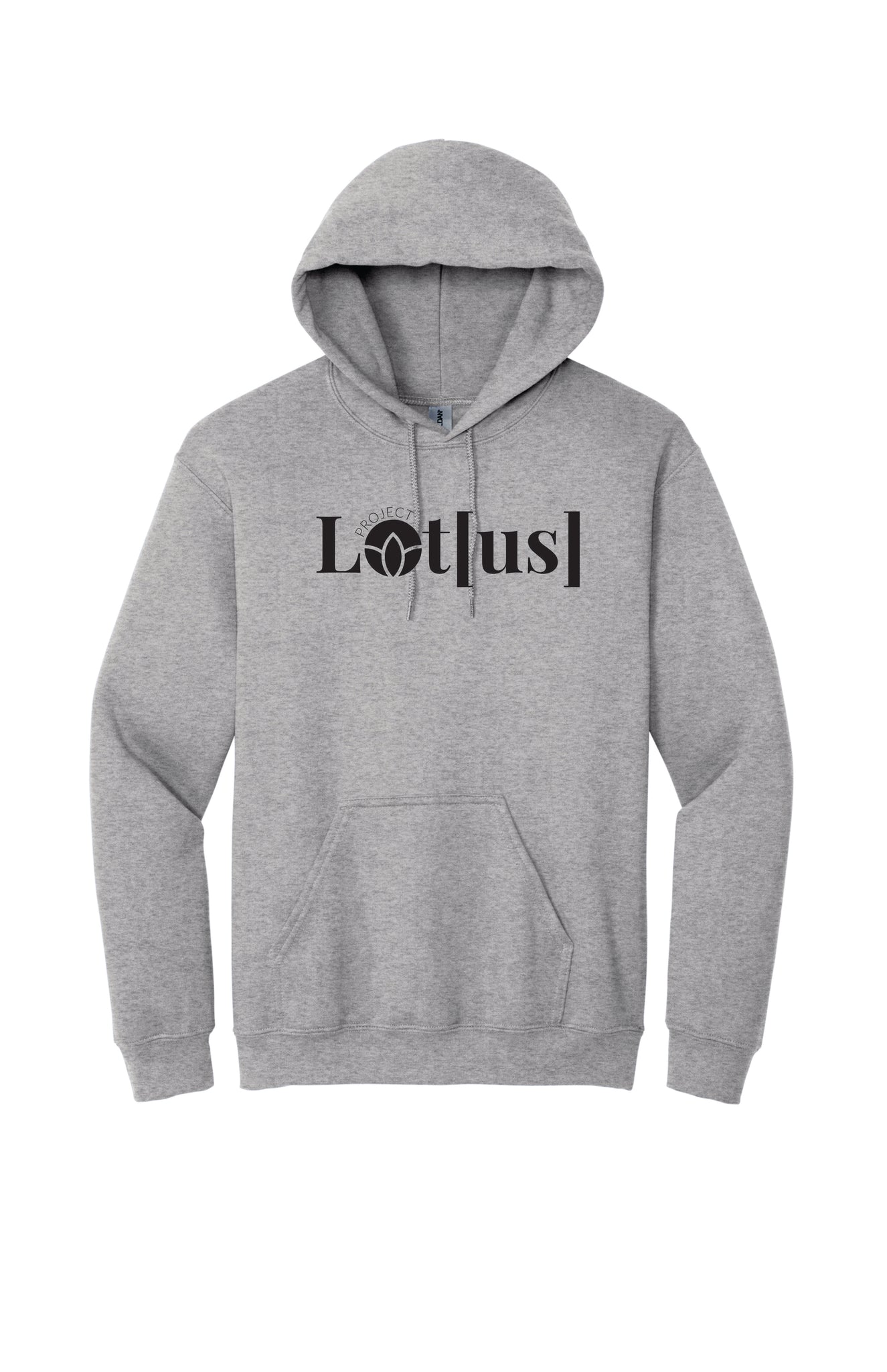 Lotus Full Front Gray Hoodie